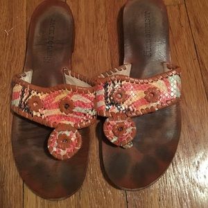 Jack Rogers multicolored snake size 8