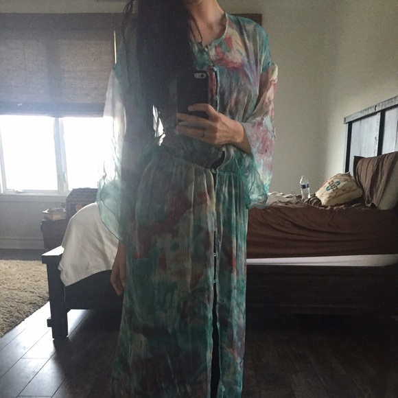 🚫SOLD🚫 UNIF Tie Dye Pastel Sheer Festival Duster - Picture 2 of 4