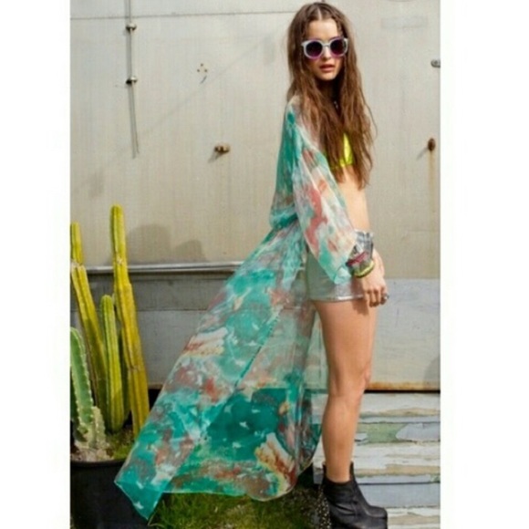 🚫SOLD🚫 UNIF Tie Dye Pastel Sheer Festival Duster - Picture 3 of 4