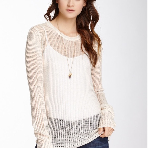 Love Stitch long sleeve crew neck sweater