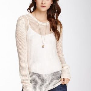 Love Stitch long sleeve crew neck sweater