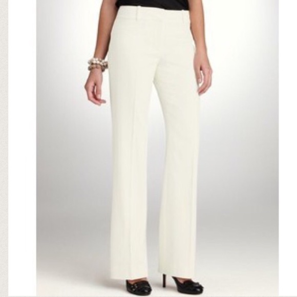 white flare dress pants