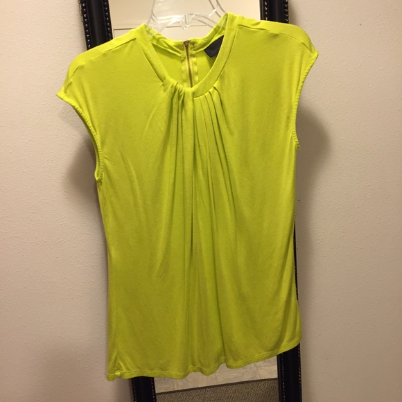 Highlighter Yellow Worthington Back Zip Shirt