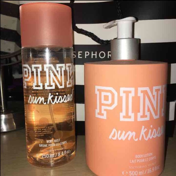 *used* PINK sun kissed lotion and perfume