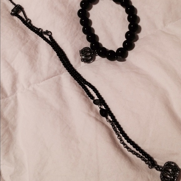 Juicy Couture necklace and bracelet.