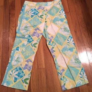 Lilly Pulitzer patch pattern cropped pants