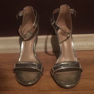Silver sandals size 5 1/2 (fits size 6)