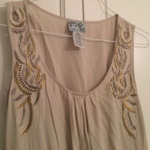 Anthropologie Dresses - Gorgeous Anthropologie cream & tweed dress w beads Anthropologie Dresses - Gorgeous Anthropologie cream & tweed dress w beads