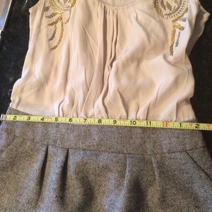 Anthropologie Dresses - Gorgeous Anthropologie cream & tweed dress w beads Anthropologie Dresses - Gorgeous Anthropologie cream & tweed dress w beads