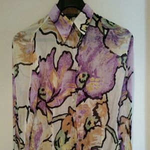 A floral blouse
