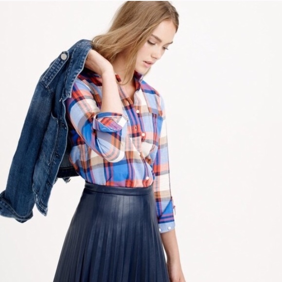 J crew boy shirt in pacey plaid