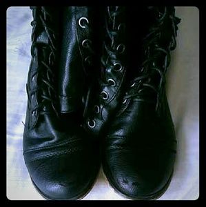 Breckelles Black Combat Boots