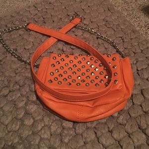 Orange studded satchel!