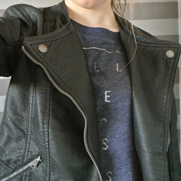hollister leather jacket