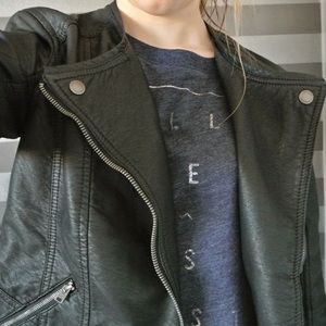 hollister leather jacket
