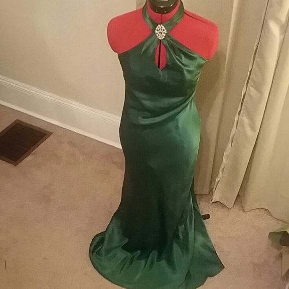 Elegant emerald gown.