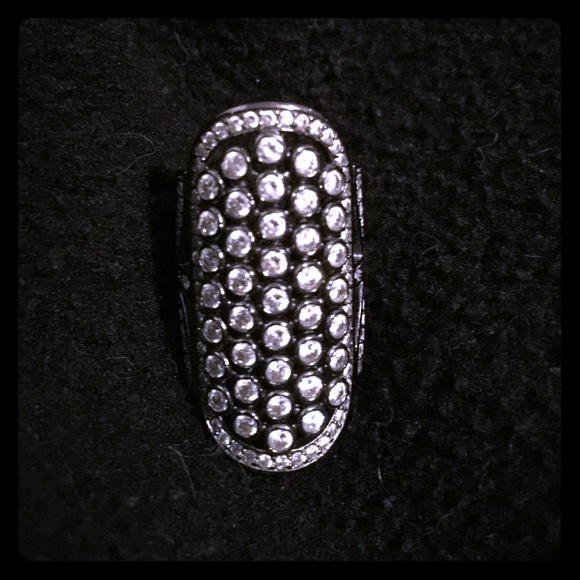 Black & Silver Rhinestone ring