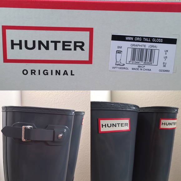 SOLD!! 🎉 NIB Hunter original tall gloss boot - Picture 3 of 4