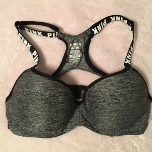 Brand new "pink" racer back push up bra