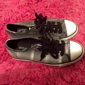 Sequined sneakers