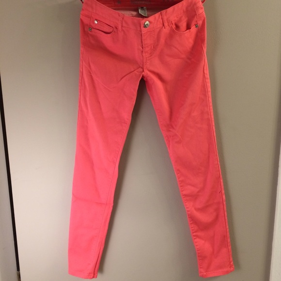 Coral Stretchy Jeggings
