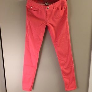 Coral Stretchy Jeggings