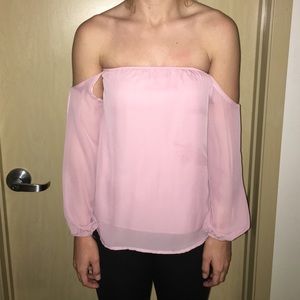 Pink Off The Shoulder Top