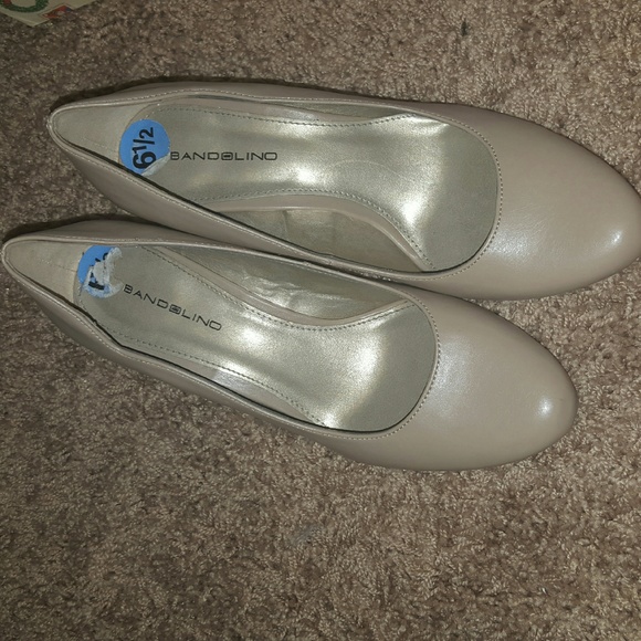 Tan high heels