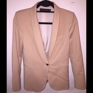 Zara Pale Pink/Nude Tuxedo Blazer - Small