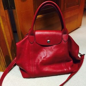 Longchamp Le Pliage Cuir Small