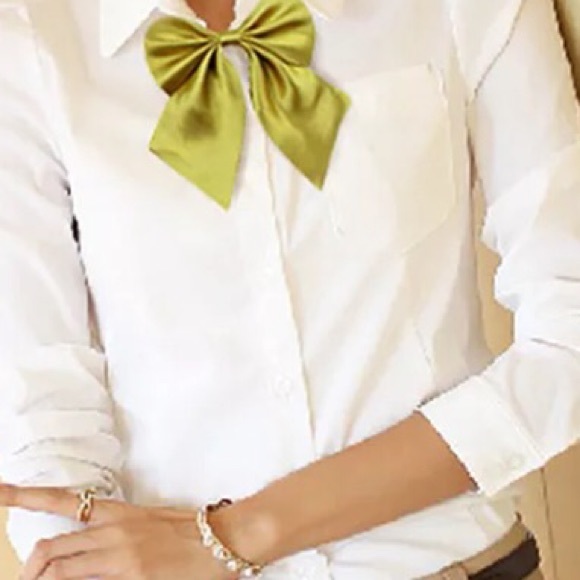 Red Wine neck tie bow casual or work necklace