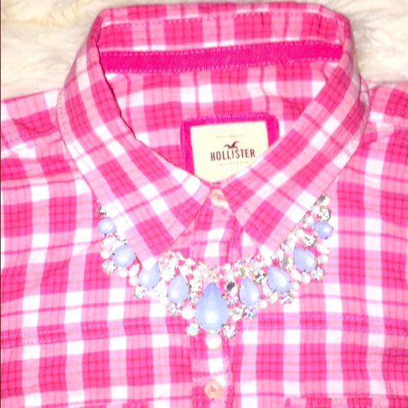 Hollister pink button down