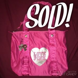 🚫SOLD ON Ⓜ️🚫 💕Pink Victoria's Secret Tote Bag💕