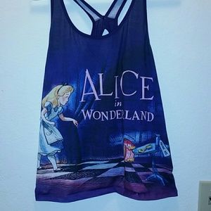 Purple Alice in Wonderland Racerback tank top