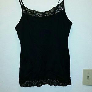 Lace trim spaghetti  strap