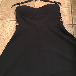 Black bustier dress