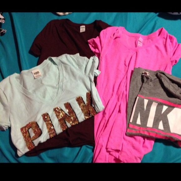 💋NWOT VS PINK bundle of 3 shirts💋