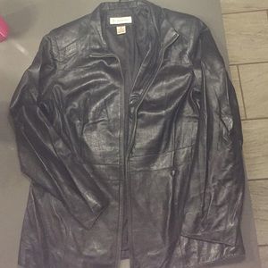 Black Light Weight Leather Jacket