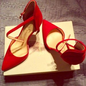 Jessica Simpson-Worn Once Red Shoes