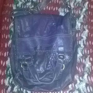 Blue Italian leather lucky brand purse