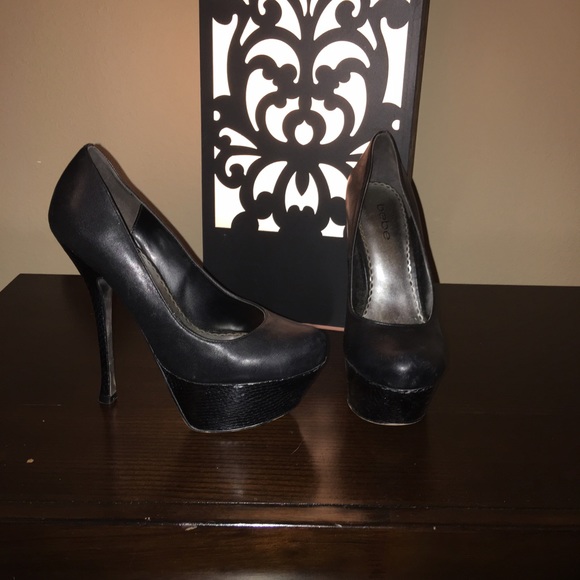 Black bebe heels