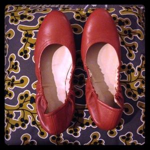 J. Crew brown leather ballet flats, 7.5
