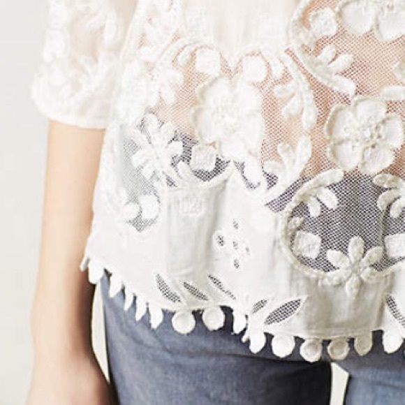 New anthropologie Lavinia blouse lace detail - Picture 3 of 4