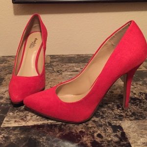 Red pointed heels