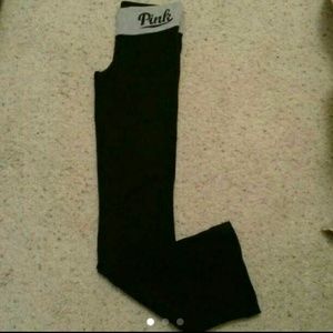 VS PINK black boot cut yoga pants