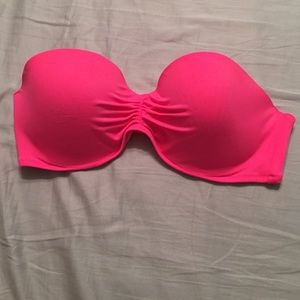 Strapless swim top