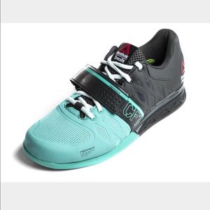 Reebok teal and grey lifting shoes