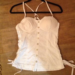 Guess white top size medium