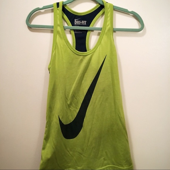 Color block green Nike tank XS