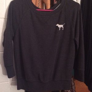 VS PINK SCOOP NECK HALF SLEEVE SHIRT